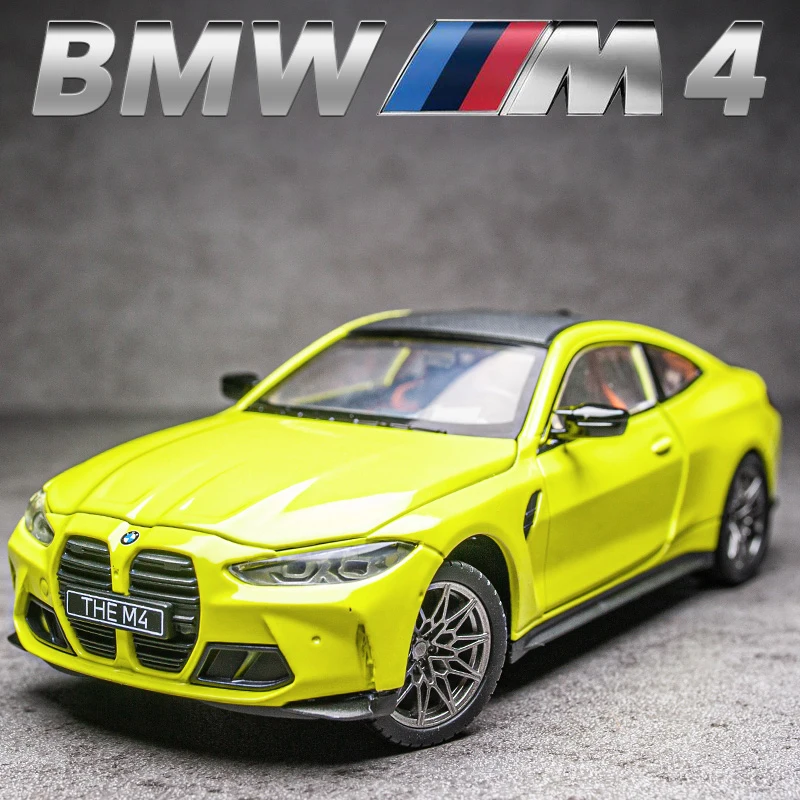 1:24 BMW M4 IM Supercar Alloy Muscle Model Car Toy Diecasts Metal Casting Sound and Light Car Toys For Children Vehicle 1