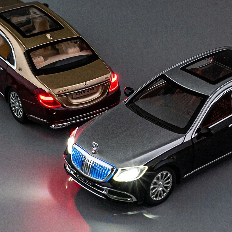 1:24 Mercedes Benz Maybach GLS600 Alloy Model Cars Diecast Toy Car Simulation Sound & Light Vehicle Toys Model Gifts For Kids 2