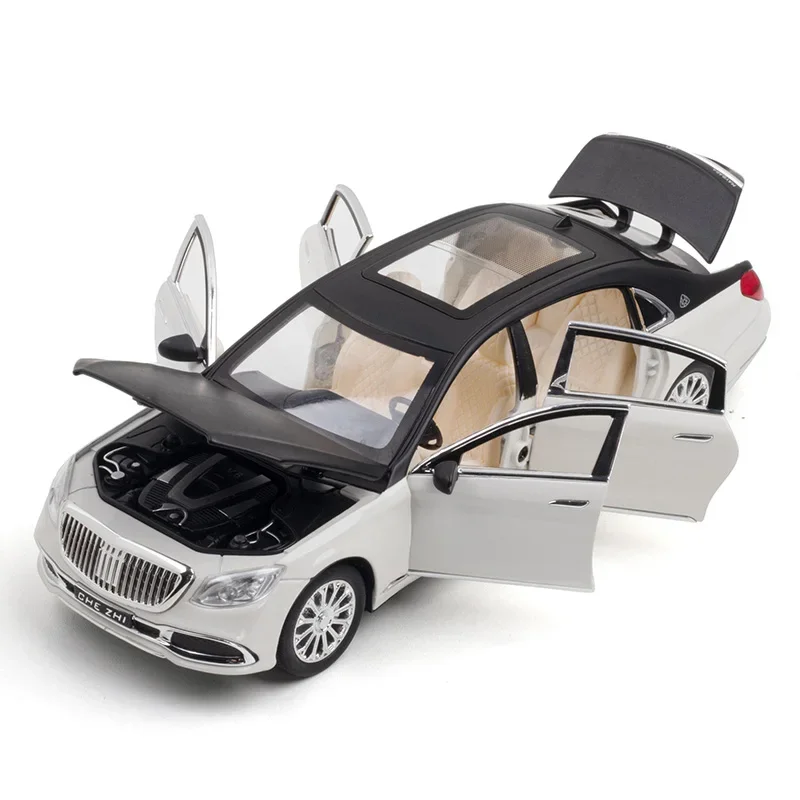 1:24 Mercedes Benz Maybach GLS600 Alloy Model Cars Diecast Toy Car Simulation Sound & Light Vehicle Toys Model Gifts For Kids 4
