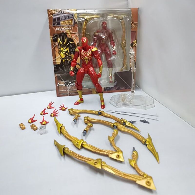 14cm Marvel Kaiyodo Revoltech Amazing Yamaguchi Iron Spider-Man Action Figure - Image 2