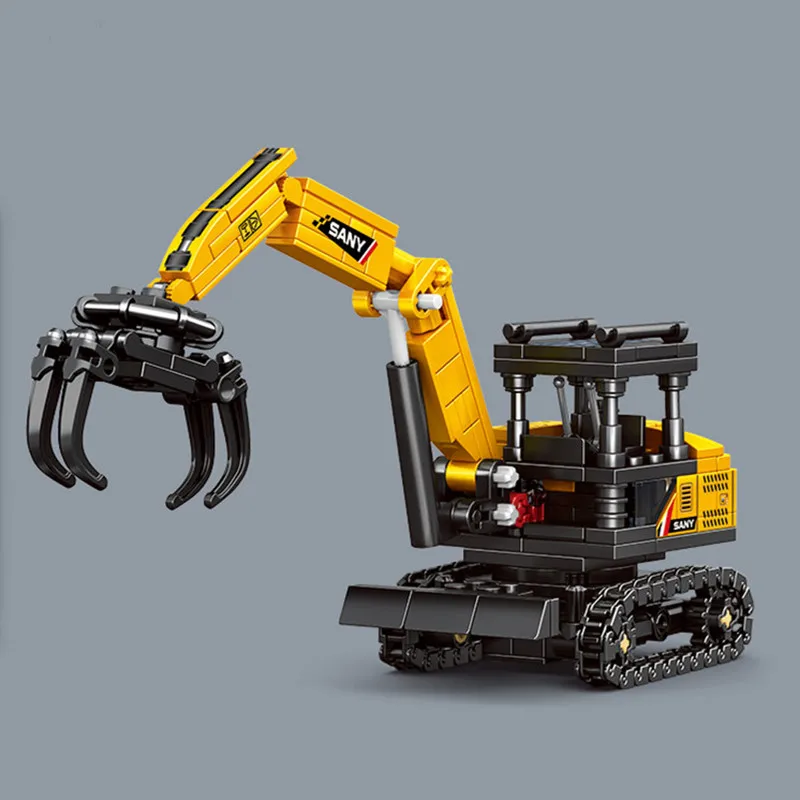 SEMBO 4IN1 Grabbing Machine Assemblage Building Blocks Kits MOC Excavator Truck Model Bricks Car Construction Set Boys Toys Gift 2