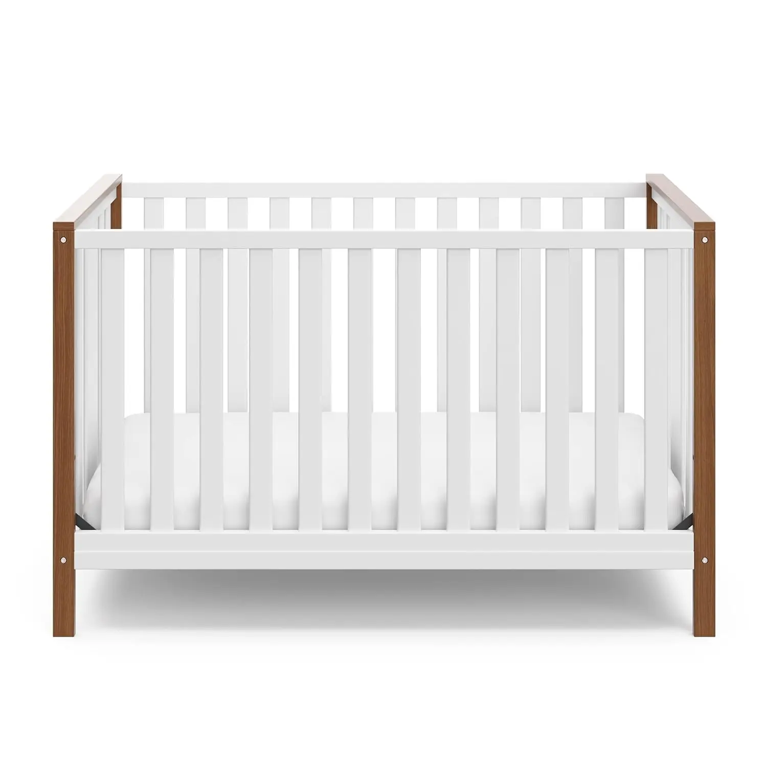 Storkcraft Modern Pacific 4-in-1 Convertible Crib (White with Vintage Driftwood) – GREENGUARD Gold Certified 3