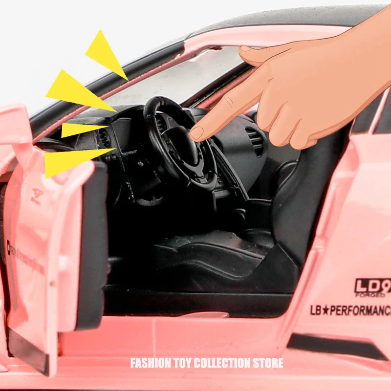 1: 32 GTR-CSR2 Fast and Furious Alloy Car Model Diecasts Toy With Sound and Light Vehicles Decoration Toys For Kids Gift 5