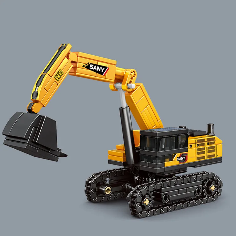 SEMBO 4IN1 Grabbing Machine Assemblage Building Blocks Kits MOC Excavator Truck Model Bricks Car Construction Set Boys Toys Gift 4
