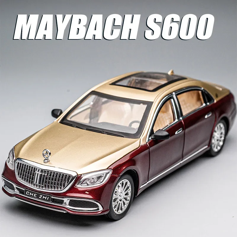 1:24 Mercedes Benz Maybach GLS600 Alloy Model Cars Diecast Toy Car Simulation Sound & Light Vehicle Toys Model Gifts For Kids 3