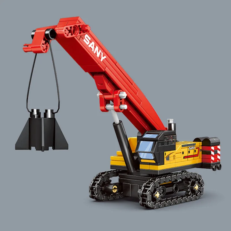 SEMBO 4IN1 Grabbing Machine Assemblage Building Blocks Kits MOC Excavator Truck Model Bricks Car Construction Set Boys Toys Gift 5