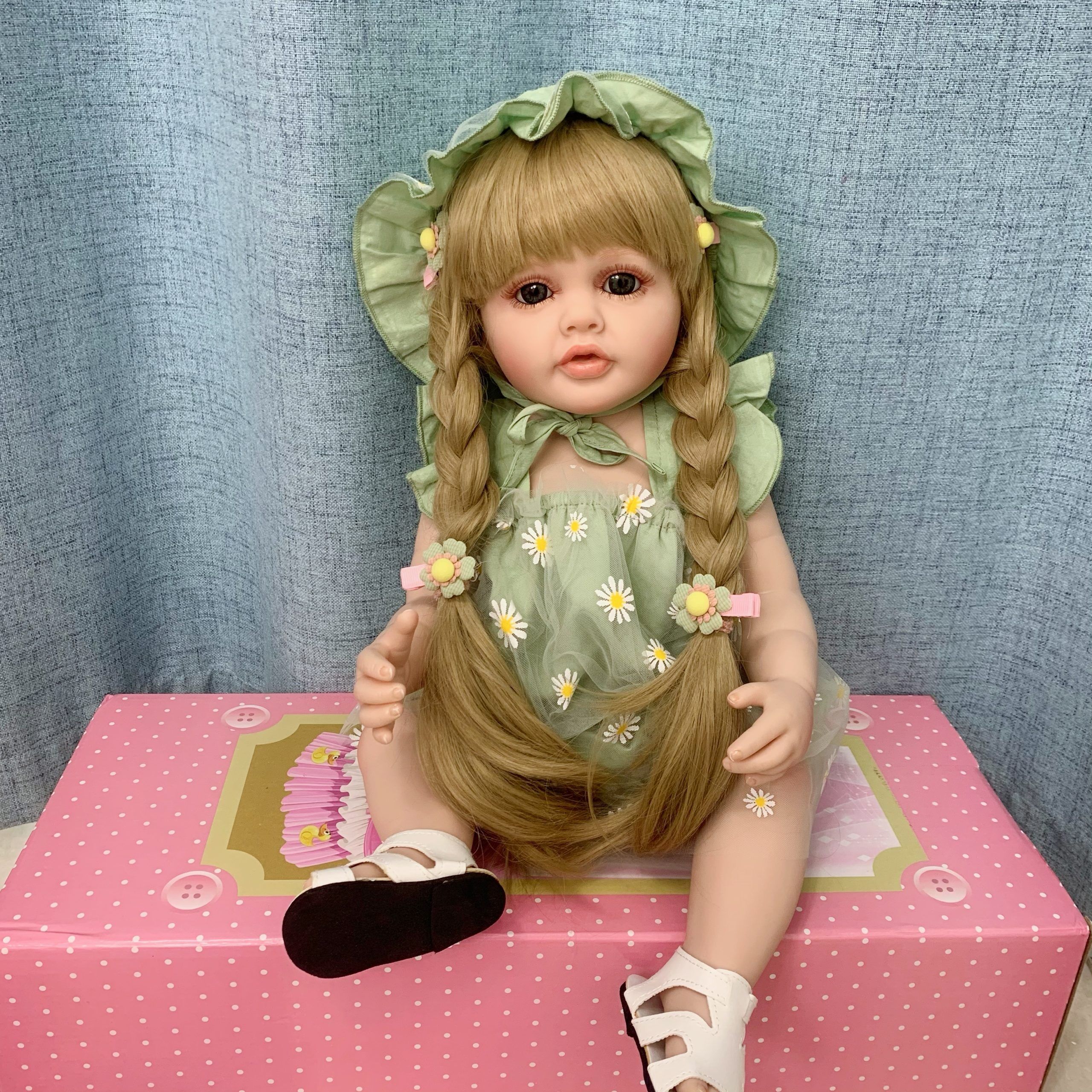 BZDOLL 55 CM (22 Inch) Soft Silicone Reborn Baby Bath Doll: Realistic Princess Toddler