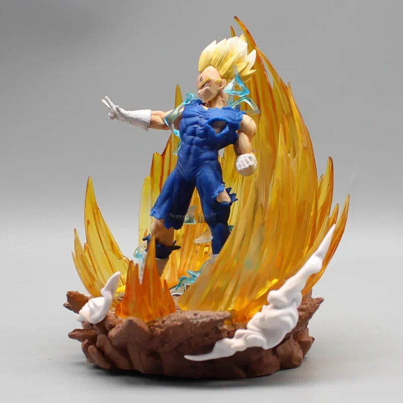 Dragon Ball Figure: Vegeta Anime Statue with LED Light - PVC Figurine Model Doll for Collection and Room Decor - Image 2