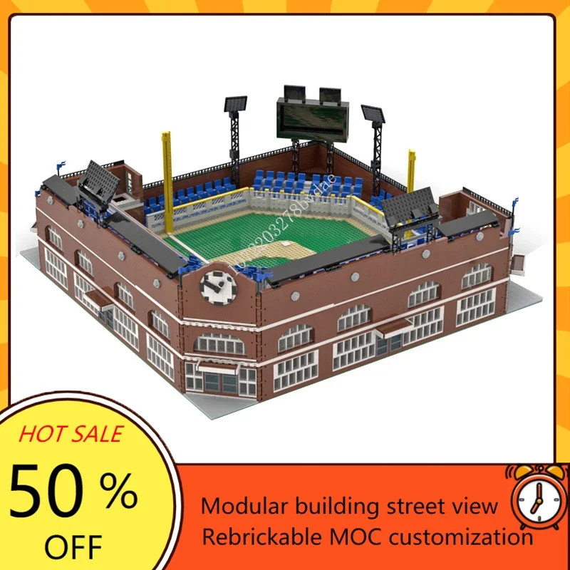 Home Run Haven: Authorized 7313Pcs Custom MOC-76626 Modular Baseball Stadium - Image 3