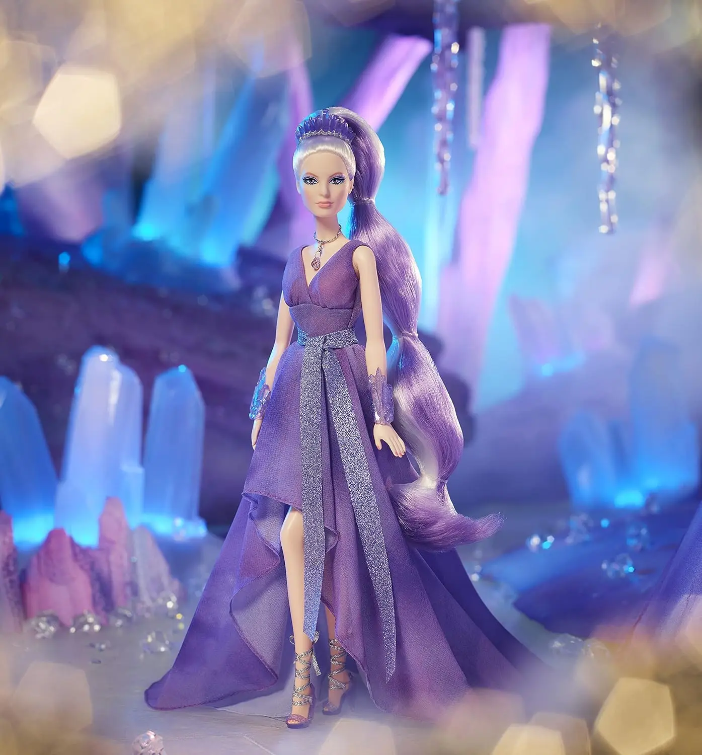 Enchanted Amethyst Barbie Signature Crystal Fantasy Doll - Image 6