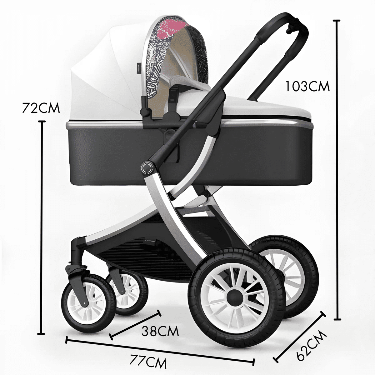 Comfort Baby 3-in-1 Baby Stroller: The Perfect Companion for Your Little One - Image 4