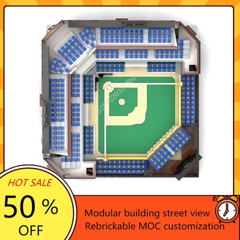 Home Run Haven: Authorized 7313Pcs Custom MOC-76626 Modular Baseball Stadium - Image 2