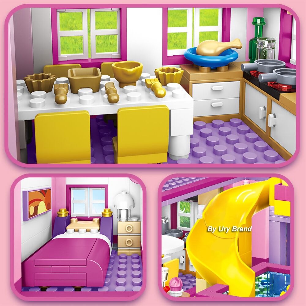 Friends City House Summer Holiday Villa: Building Blocks Set with Swimming Pool - Image 3