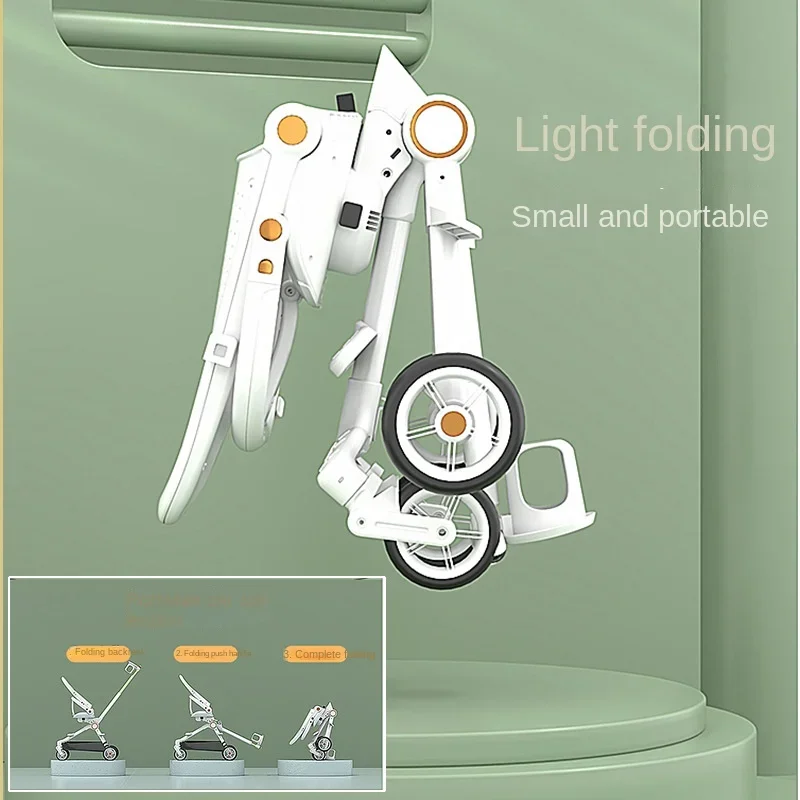 Two-Way Seat Baby Stroller: Lightweight and Foldable with Shock Absorption and Four Wheels - Image 2