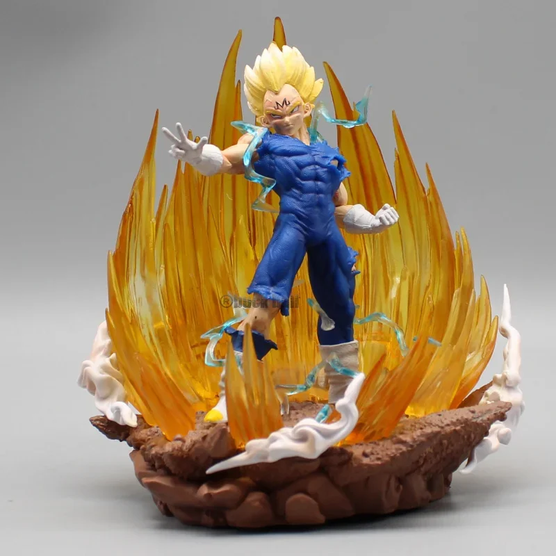 Dragon Ball Figure: Vegeta Anime Statue with LED Light - PVC Figurine Model Doll for Collection and Room Decor - Image 3
