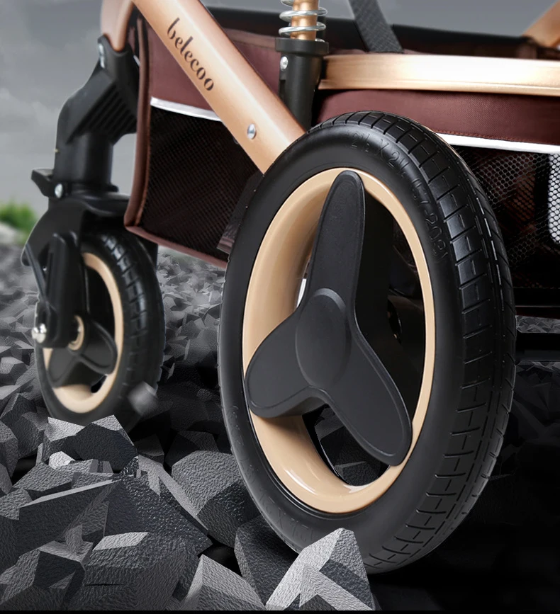 Baby Stroller 3-in-1 with Car Seat: Luxurious High Landscape Stroller for Your Newborn - Image 3