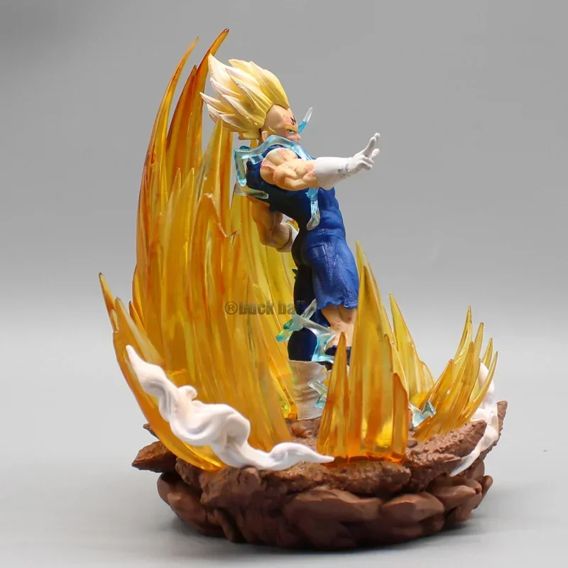 Dragon Ball Figure: Vegeta Anime Statue with LED Light - PVC Figurine Model Doll for Collection and Room Decor - Image 4