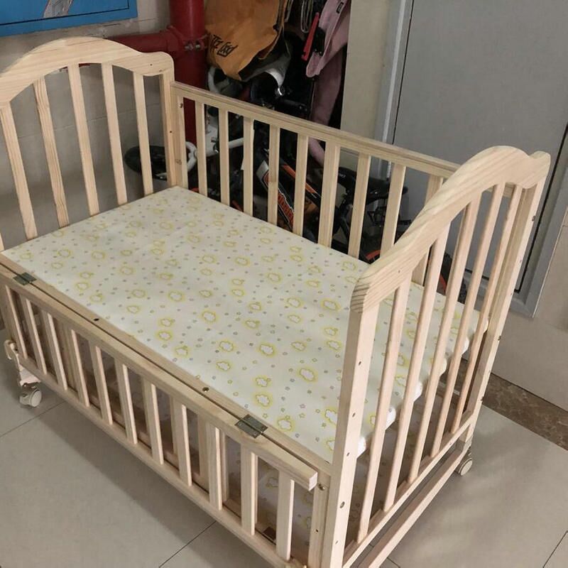 Multifunctional Solid Wood Baby Bed: Newborn Cradle and Children's Crib with Mosquito Net - Image 7