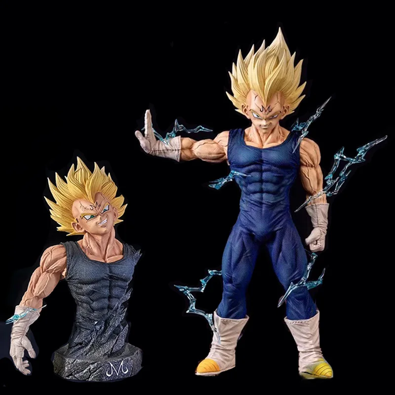 Majin Vegeta Action Figure – 26cm Dragon Ball Z Replaceable Head Collectible Statue