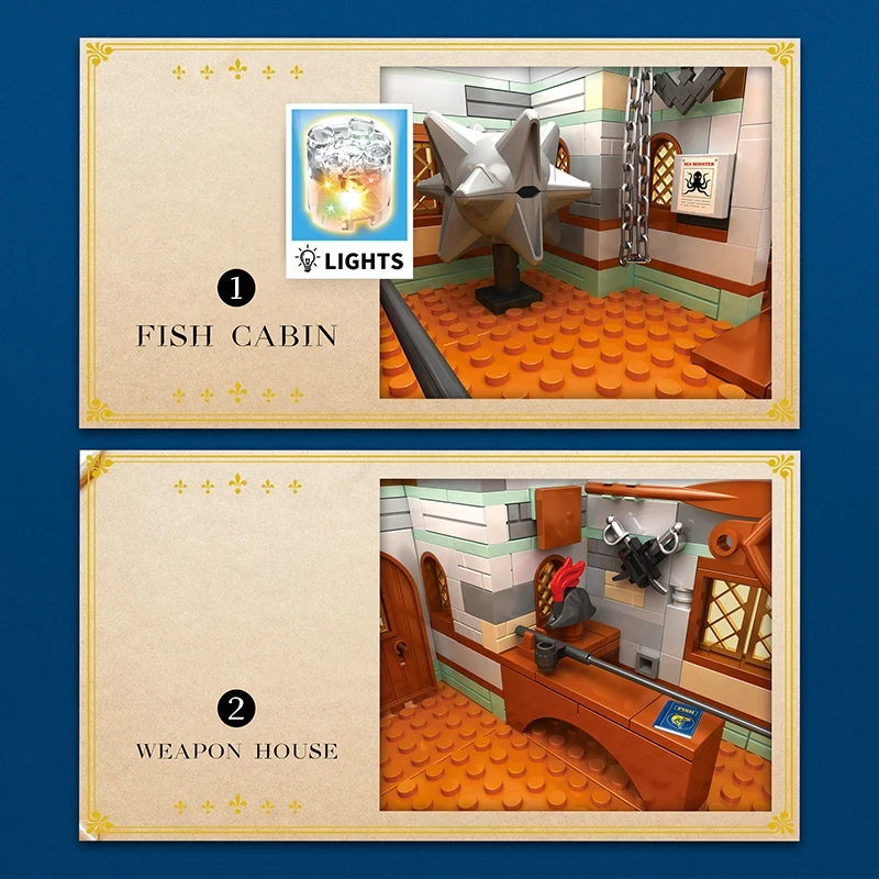 2450PCS Fisherman's Wharf Building Blocks - Creative Seaside Street View MOC Model - Image 4