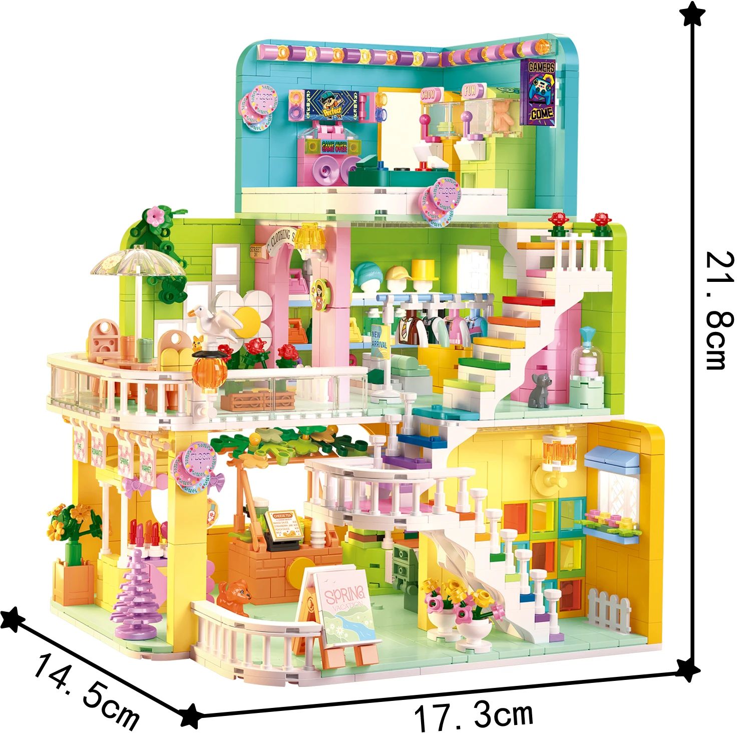 Creative Mini Shop Game Room - Market Shopping Mall Building Blocks Set - Image 5