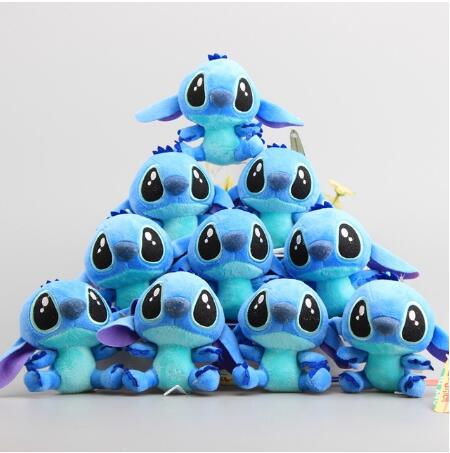 10Pcs/Lot Cute Cartoon Lilo & Stitch Small Pendant Plush Toys