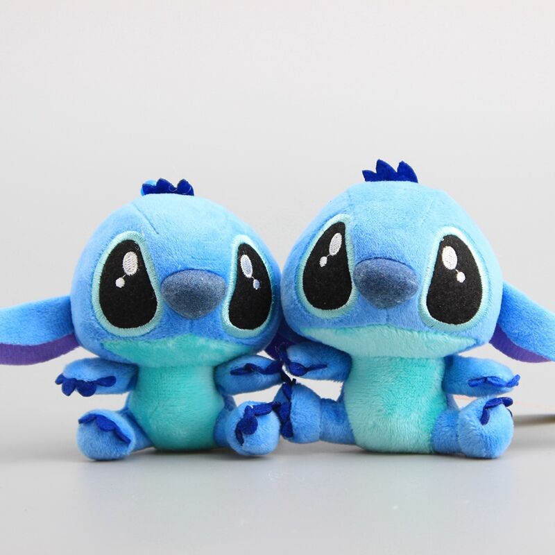 10Pcs/Lot Cute Cartoon Lilo & Stitch Small Pendant Plush Toys - Image 3