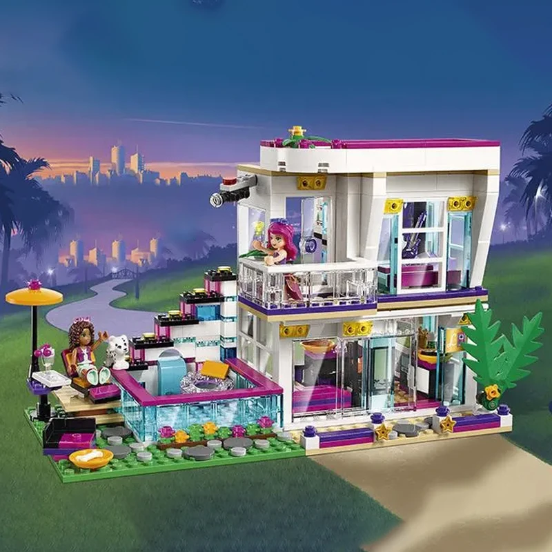 Pop Star House & Friendship Bus - 760pcs Building Blocks Set for Girls