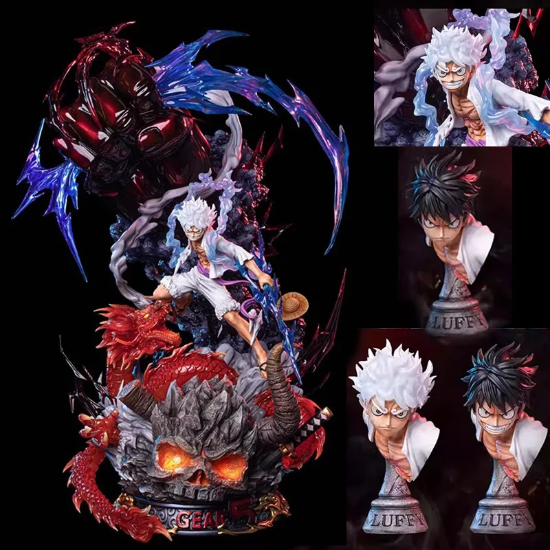 One Piece Sun God Nika Luffy vs Kaido Fire Dragon Figure