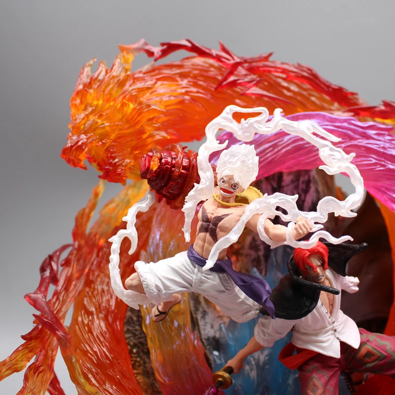 Luffy & Shanks Anime Figure Set: Red Hair Shanks and Nika Luffy Collectible Statue - Image 4