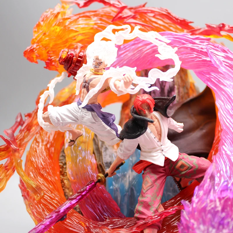 Luffy & Shanks Anime Figure Set: Red Hair Shanks and Nika Luffy Collectible Statue - Image 5