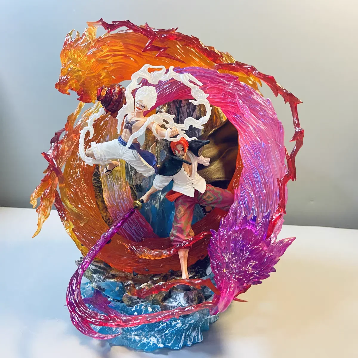 Luffy & Shanks Anime Figure Set: Red Hair Shanks and Nika Luffy Collectible Statue - Image 6