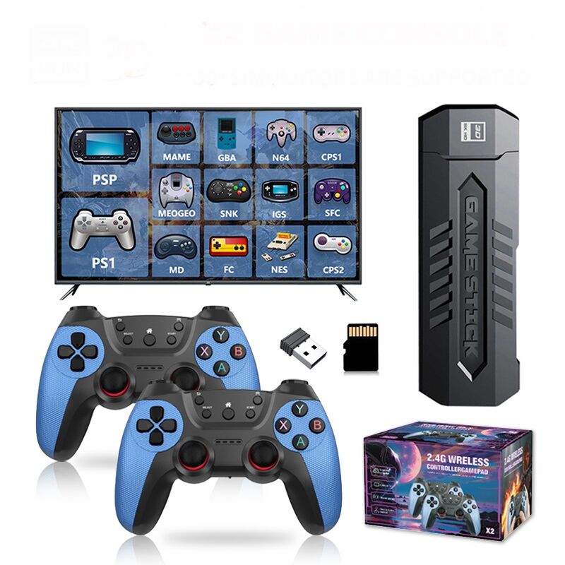 X2 4K HD Video Game Stick Console â 50,000 Retro Games + Wireless Controllers