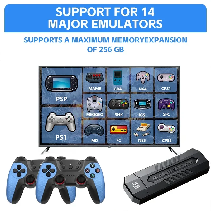 X2 4K HD Video Game Stick Console â 50,000 Retro Games + Wireless Controllers - Image 7